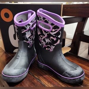 Bogs Kids Boots Black and Purple